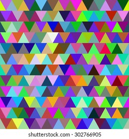 Bright colorful vector seamless pattern with triangles. Abstract background.