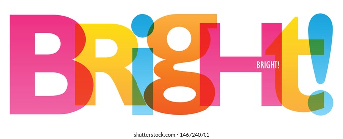 BRIGHT! colorful vector typography banner