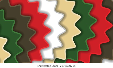 Bright colorful wallpaper with overlapping jagged shapes. A great background for posters, presentations, outdoor advertising and other projects. Vector.