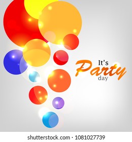 Bright colorful wallpaper. Party day, Happy Birthday. Multicolored elements, light disign.