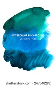 Bright colorful watercolor background for text. Rainbow hand drawn design elements. Vector illustration.
