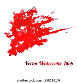 Bright colorful watercolor vector banner. Abstract background for card design. Watercolor element. EPS10 vector backdrop. Isolated on white.