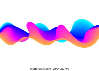 Bright Colorful Wave Lines Pattern Abstract Background. Modern Banner. Valentine's Day Wallpaper. Frame. Vector Illustration