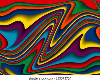 Bright colorful wavy background ,vector Illustration