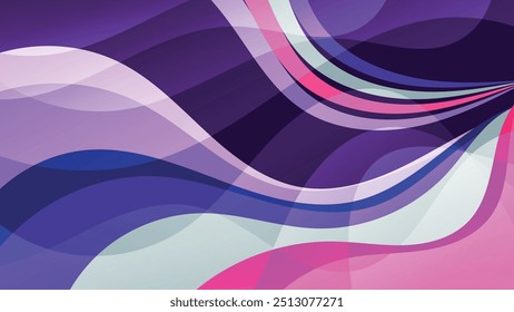 Bright colorful wavy striped wallpaper. Excellent background template for booklets, brochures, business cards, billboards and your other projects. Vector.