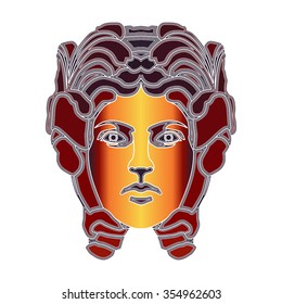 Bright colorful woman, zodiac Virgo sign for astrological predestination and horoscope