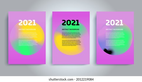 Bright colors abstract flyer template. Blurred background, stylish design, modern fonts, contemporary layout