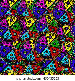 Bright colors attractive pattern of multicolored circles
