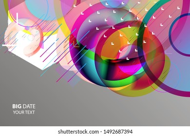 Bright colors conceptual abstraction banner white futuristic art neon universe 3d futuristic. Background modern