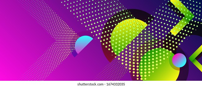 Bright colors design backgrounds template summer juicy background with geometric elements