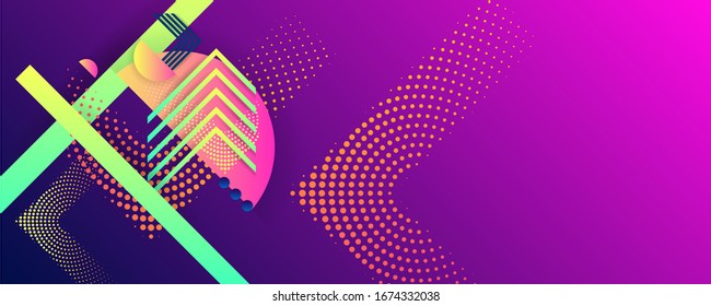 Bright colors design backgrounds template summer juicy background with geometric elements
