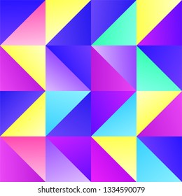 Bright Colors Geometric Trendy Triangle BG Design