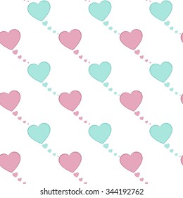 bright colors heart pattern seamless