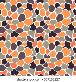 Bright colors mosaic seamless pattern, vector illustration looks like patchwork or stained-glass window.Abstract pattern with geometric motifs.