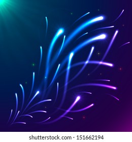 Bright colors shining neon vector lights