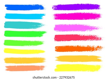 Bright Colors Vector Marker Stains 