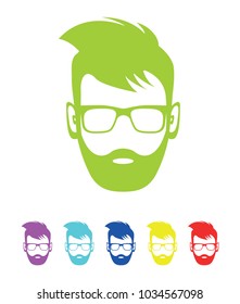 bright coloured bearded men 