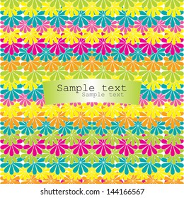 Bright coloured set of decorative flowers
