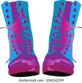 Bright, colourful boots
