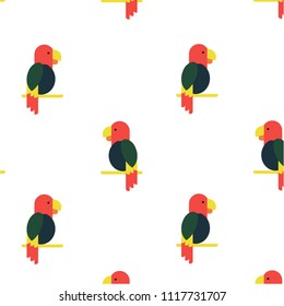 Bright and colourful pattern, seamless with birds, parrot,  tucan