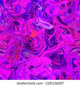 Bright colourful pink paint splash on purple background, seamless pattern