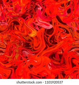 Bright colourful red paint splash on dark background, seamless pattern