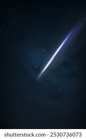 Cauda de cometa brilhante,Cometa brilhante voa no espaço no céu noturno e fundo de estrelas,Galáxia azul do universo estrelado,Nuvem,Nebulosa,Campo de poeira estelar da natureza no universo profundo, galáxia da Via Látea