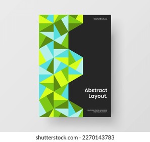 Helles Unternehmen deckt das Vektordesign-Layout von A4 ab. Abstraktes Mosaikmuster Corporate Identity Konzept.