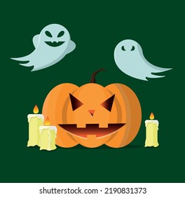 Bright composition on the theme of Halloween.