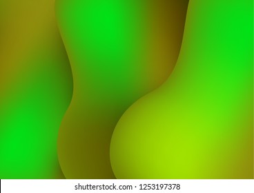 Bright composition of various abstract curved shapes with shadow. For advertising banner, cover, brochure, web graphics, background, poster or other design. Vector illustration