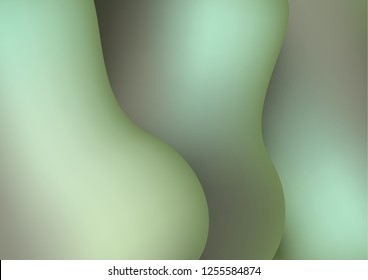 Bright composition of various abstract curved shapes with shadow. For advertising banner, cover, brochure, web graphics, background, poster or other design. Vector illustration