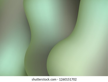 Bright composition of various abstract curved shapes with shadow. For advertising banner, cover, brochure, web graphics, background, poster or other design. Vector illustration