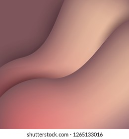 Bright composition of various abstract curved shapes with shadow. For advertising banner, cover, brochure, web graphics, background, poster or other design. Vector illustration