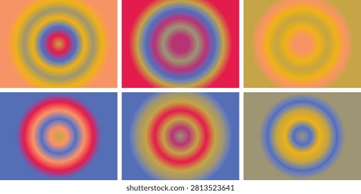 Bright concentric circles in vivid colors forming mesmerizing geometric shapes suitable for creative backgrounds and artistic projects