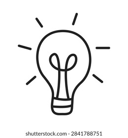Bright concept of creative innovation glowing light bulb symbol for fresh ideas and ingenious solutions.