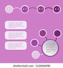Bright concept of infographics. Vector illustration. Can be used for workflow layout, web design, diagram, number options, table.