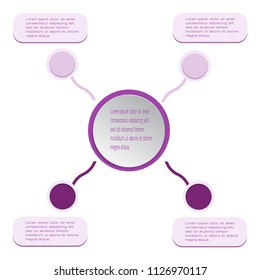 Bright concept of infographics. Vector illustration. Can be used for workflow layout, web design, diagram, number options, table.