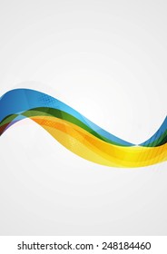 Bright concept waves abstract background. Vector design