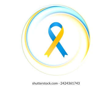 Bright conceptual background in the colors of the Ukrainian flag. Vector design