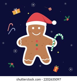 Bright and conceptual image for the New Year and Christmas. Vector illustration.