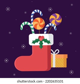 Bright and conceptual image for the New Year and Christmas. Vector illustration.