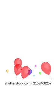 Heller Konfetti-Hintergrund, weißer Vektorgrafik. Balloon Event Illustration. Gelbe Fliege. mehrfarbiges Helium. Ballon Festivals Rahmen.