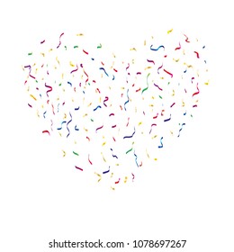 
Bright confetti, Colorful and isolated on a transparent background. Festive vector illustration
