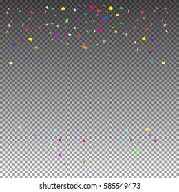 Bright Confetti festive background. Vector illustration.
