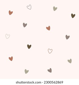 Helle Konfetti nahtlose Herzform, pastellfarbene Vektorgrafik, Kinder und Babymuster