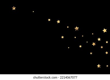 El Vector Confetti brillante fondo negro. Postales brillantes de la Estrella Amarilla. Splash Luxury Texture. Invitación a la Novia Estrella.