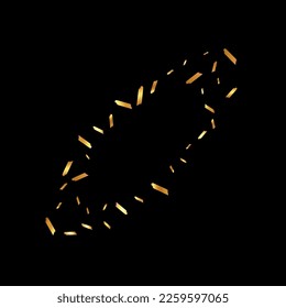 El Vector Confetti brillante fondo negro. Invitación de Novias de Golpe de Oro. Cartel del glamour de Shavings. Arrojar textura de arte.