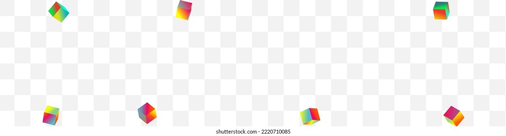 Vector De Confetti Luminoso Fondo Panorámico Transparente. Papel de escritorio Multicolored Business Rhombus. Folleto de elementos de perspectiva. Papel estilo cubo irlandés.