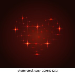 bright constellation in the shape of a heart