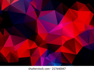 Bright contrast abstract multicolored background polygon
